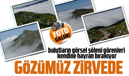 Trabzon'da bulutların görsel şöleni
