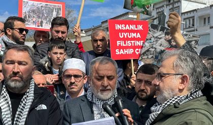Ordu’da İsrail protestosu
