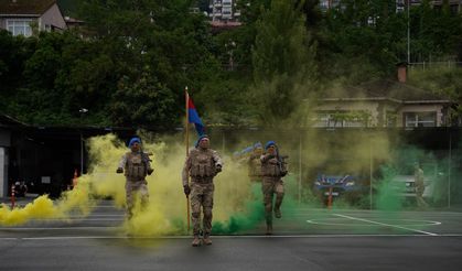 Rize'de kuruluş kutlamalarına damga vuran jandarma gösterisi