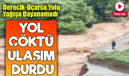 Derecik-Uçarsu Yolu Aşırı Yağışa Teslim Oldu: Ulaşım Durdu