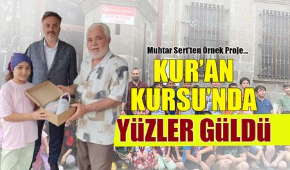 Kur'an Kursu'nda Yüzler Güldü! Muhtar Sert'ten Örnek Proje