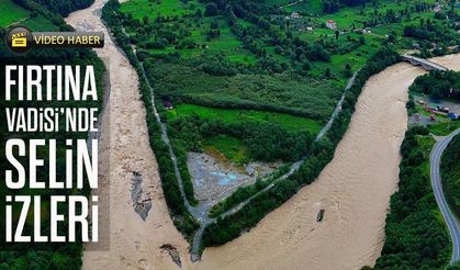 Rize’de Selin Vurduğu Fırtına Vadisi Havadan Görüntülendi