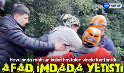 Rize’de mahsur kalan diyabet hastaları AFAD tarafından kurtarıldı