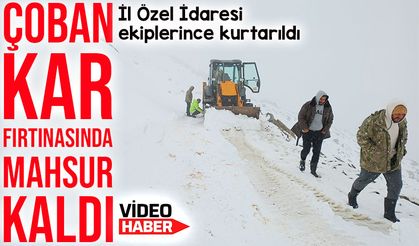 Bayburt’ta çoban ve sürüsü yaylada kar fırtınasında mahsur kaldı