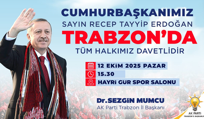 Recep Tayyip Erdoğan Trabzon'da
