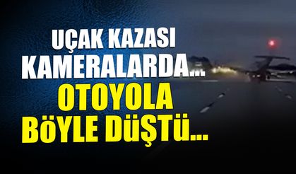 ABD'de Uçak Kazası Kameralarda! Otoyola Böyle Düştü...