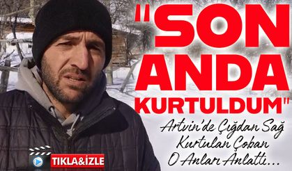 Artvin’de Çığdan Sağ Kurtulan Çoban O Anları Anlattı: “Köpekler Havladı, Sonra Çığ Geldi”