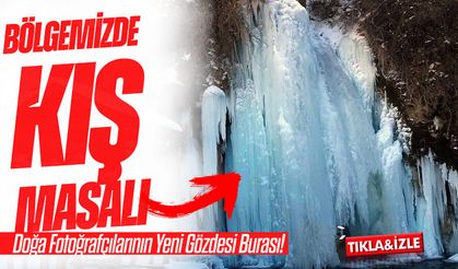 Bölgemizde Sırakayalar Şelalesi Buz Tuttu: Eksi 20 Derecede Görsel Şölen