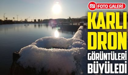 Samsun’da gece yağan kar sonrası şehir beyaza büründü: Dron görüntüleri büyüledi