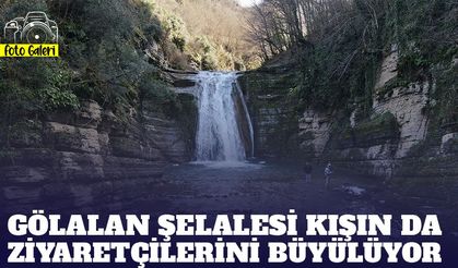 Samsun Canik’te Yer Alan Gölalan Şelalesi Kışın da Ziyaretçi Ağırlıyor