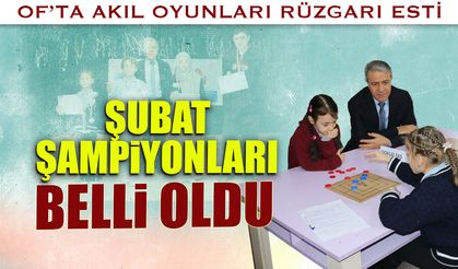 Of'ta Minikler Akıl Oyunları için Yarıştı! Şubat Şampiyonları Belli Oldu...