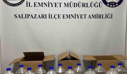 Samsun'da kaçak alkol operasyonu: 60 litre etil alkol ele geçirildi