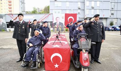 Giresun'da engelliler bir günlük temsili askerlik yaptı