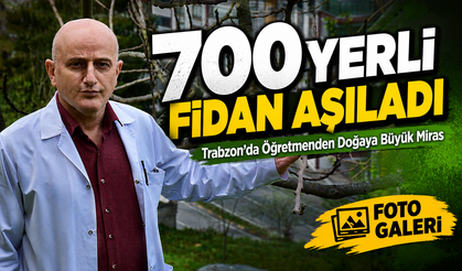 Trabzon’da Öğretmenden Doğaya Büyük Miras! 700 Yerli Fidan Aşıladı