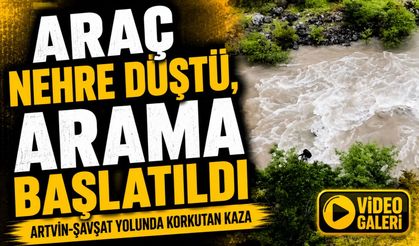 Artvin-Şavşat Yolunda Korkutan Kaza: Araç Nehre Düştü, Arama Başlatıldı