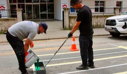 Giresun Belediyesi ekipleri yaya güvenliği için sahada