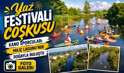 Terme’de Kano Sporcuları Miliç Lagünü’nde Kürek Çekti, Renkli Görüntüler Ortaya Çıktı