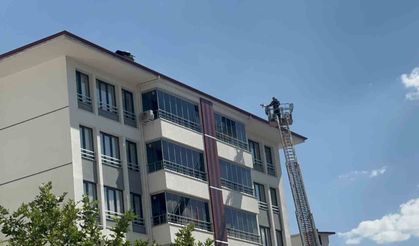 Elazığ'da 7 katlı binada baca yangını