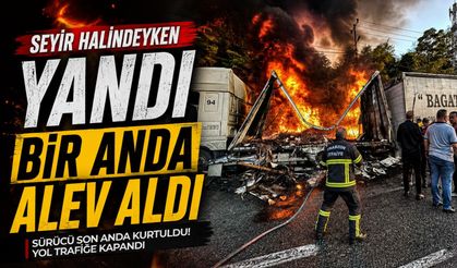 Bulancak’ta korkutan tır yangını: Trabzon yönünde ulaşım etkilendi