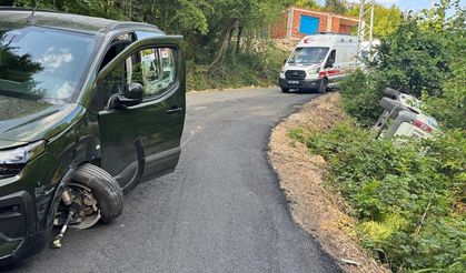 Ordu'da fındık işçilerini taşıyan minibüsün devrildiği kazada 8 kişi yaralandı