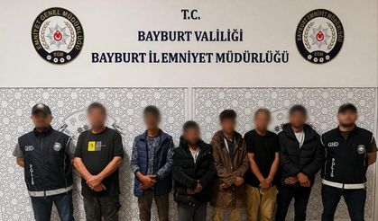 Bayburt'ta 6 düzensiz göçmen yakalandı