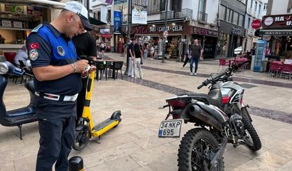 Ordu'da zabıta ekiplerinden kapalı caddelerde motosiklet ve bisiklet denetimi