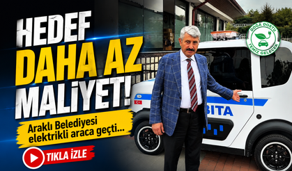 Araklı Belediyesi elektrikli araca geçti: Hedef daha az maliyet