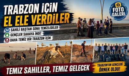 Trabzon’da gençlerden örnek hareket: Ayasofya sahilini baştan sona temizlediler