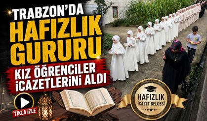 Çaykara’da Duygu Dolu Tören: Hafız Kızlar İcazetlerine Kavuştu