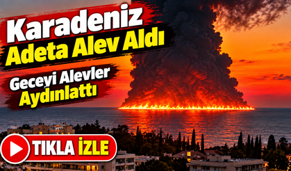 Karadeniz’de Korkutan Görüntü: Soçi Açıklarında Alevler Yükseldi