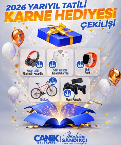 Canik'te karne hediyesi geleneği devam ediyor