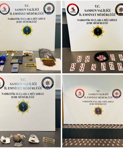 Samsun'da yasaklı madde operasyonlarında 6 zanlı yakalandı