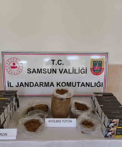 Alaçam'da kaçak tütün mamulleri operasyonu