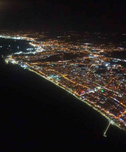 Samsun'dan objektife yansıyanlar: Gökyüzü büyüledi, şehir ışıkları geceyi aydınlattı