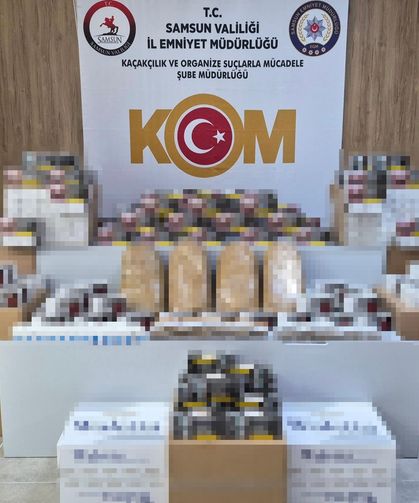 Tütün operasyonunda iş yeri ve depoya baskın