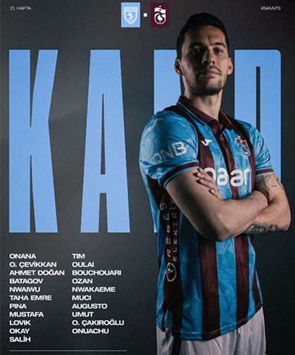 Trabzonspor’un Samsunspor maçı kamp kadromuz belli oldu