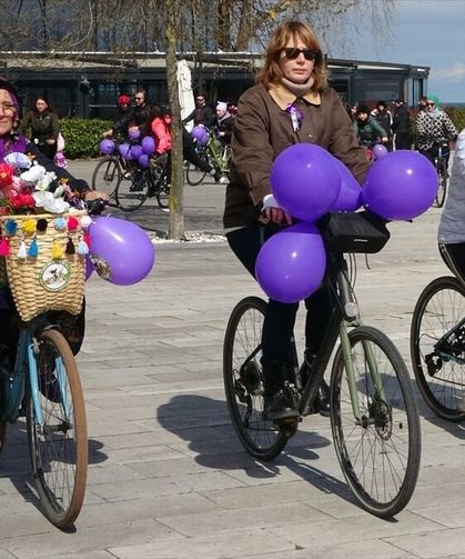 Ordu'da kadınlar '8 Mart Dünya Kadınlar Günü'nde pedal çevirdi