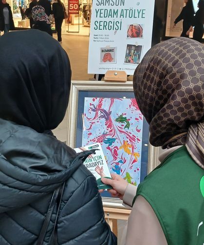 Samsun'da YEDAM danışanlarının el sanatı eserleri sergilendi