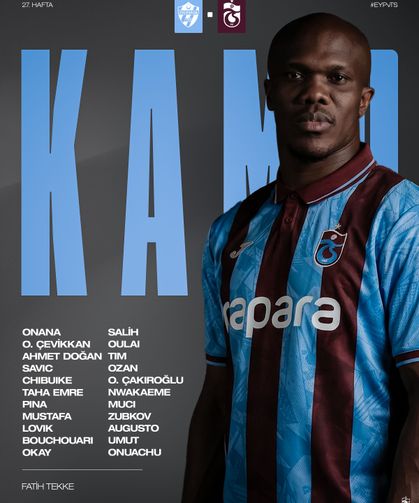 Trabzonspor’da Eyüpspor Maçı Öncesi Kadro Netleşti! Sürpriz İsimler Dikkat Çekti