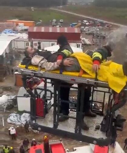 Bafra'da inşaatta iş kazası: 1 yaralı