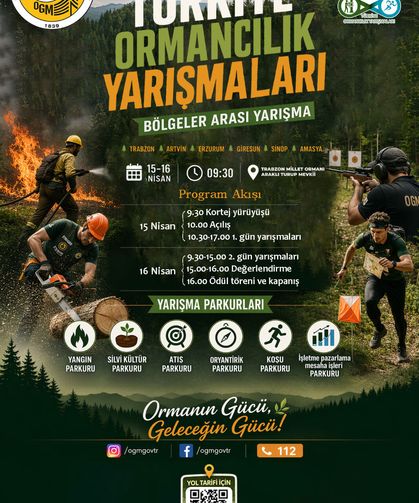 Trabzon’da Ormancılık Yarışmaları Başlıyor: 6 Bölge Katılacak