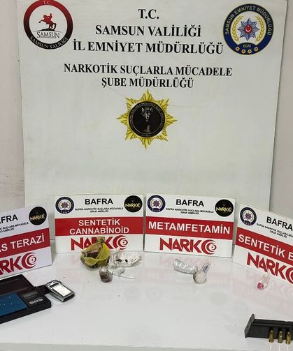 Bafra'da yasaklı madde operasyonu: 2 kişi tutuklandı