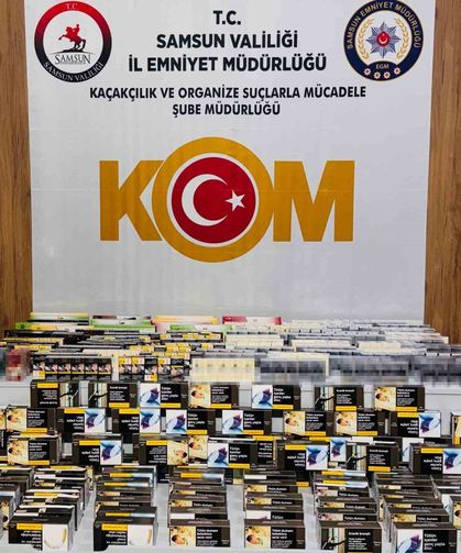 Samsun'da kaçak tütün mamülleri operasyonu
