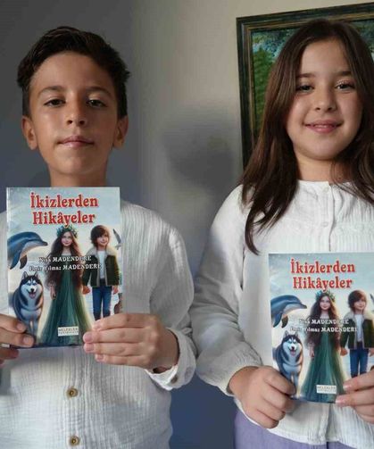 5 bine yakın kitap okuyan 10 yaşındaki ikizler yazar oldu