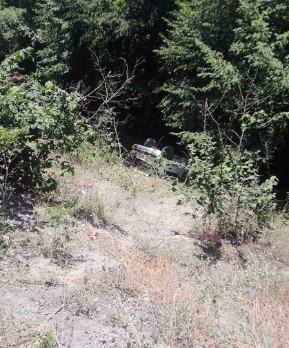 Ormanlık alana uçan otomobildeki 3 kişi yaralandı
