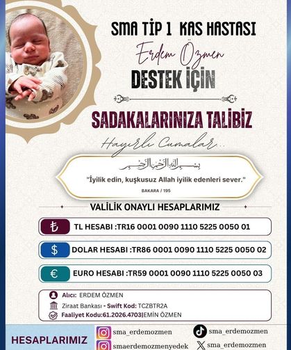 Sma Hastası Özmen Bebek İçin Trabzon’da Zamanla Yarış Başladı
