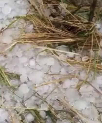 Samsun'un Ladik ilçesinde dolu etkili oldu