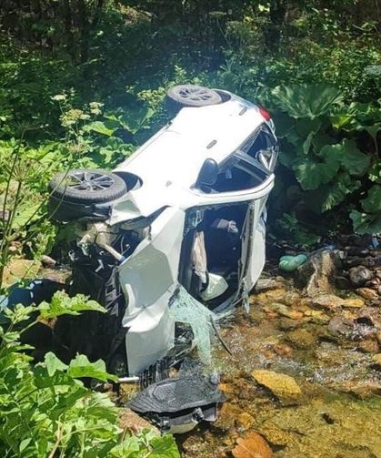 Giresun'da dereye devrilen otomobildeki 6 kişi yaralandı