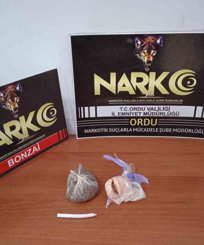 Ordu'da yabancı madde ile yakalanan şüpheli tutuklandı