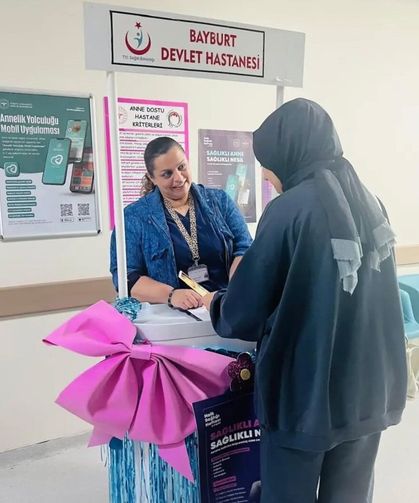Bayburt'ta anne adaylarına gebe okulu ve mobil uygulama tanıtıldı